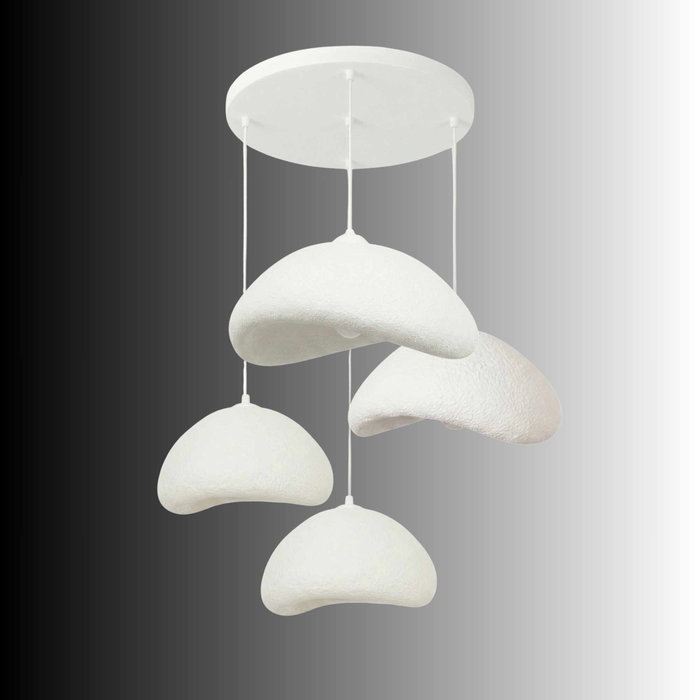Opviq Luna-Set-Luna-30-4-T-Nua Lámpara de Araña Blanca
